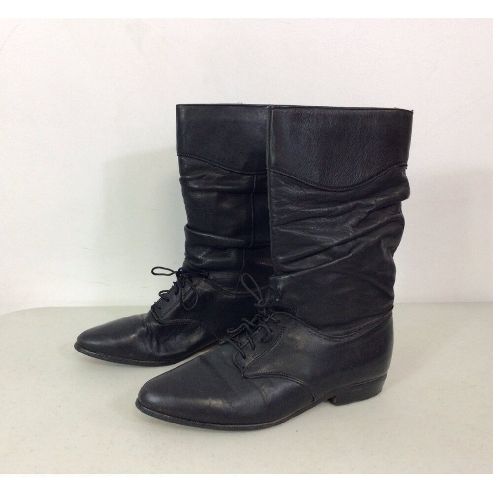 Dingo Vintage Y2K Boots Black Boho Lace Up Womens 7